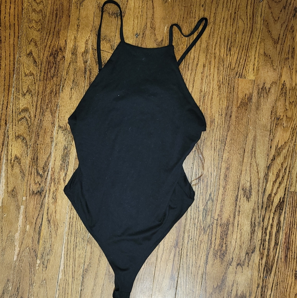 Haute Monde Sz S Black Bodysuit